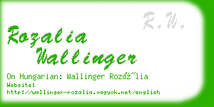 rozalia wallinger business card